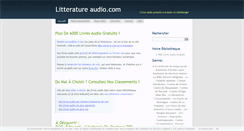 Desktop Screenshot of litteratureaudio.fr